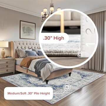 nuLOOM Paisley Verona Vintage Persian Area Rug, 8' x 10', Blue