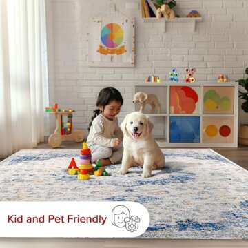 nuLOOM Paisley Verona Vintage Persian Area Rug, 8' x 10', Blue