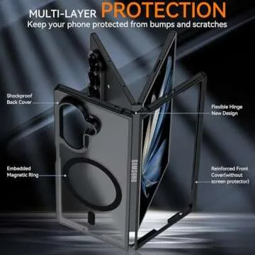 Hensinple for Samsung Galaxy Z Fold 7 Case Magnetic Feels Durable Lightweight with Extra Protection