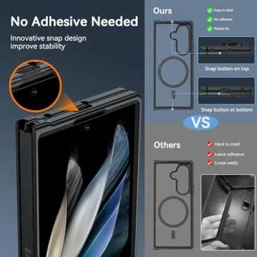 Hensinple Galaxy Z Fold 7 Case with MagSafe Compatibility