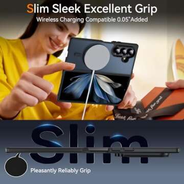 Hensinple Galaxy Z Fold 7 Case with MagSafe Compatibility