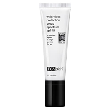 PCA Skin Weightless Protection SPF 45 Facial Sunscreen - Lightweight & Hydrating for All Skin Types ...