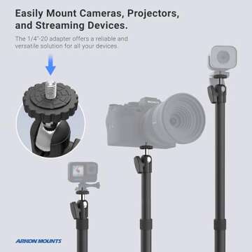 ARKON Mounts Camera Desk Mount Stand - Adjustable & Sturdy for Live Streaming