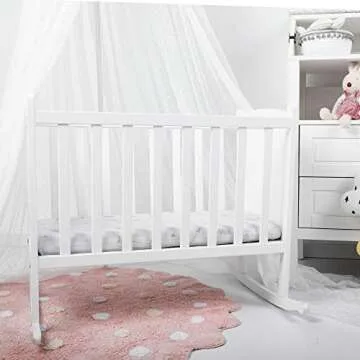 TILLYOU Baby Bassinet Sheets for Girls Boys, Bassinet Mattress Protector, Soft and Breathable, 2-Pack Gray Clouds