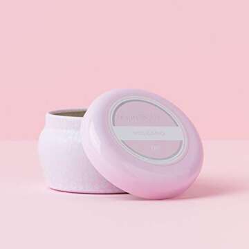 Capri Blue Scented Candle with Mini Tin Candle Holder - Luxury Aromatherapy Candle - 3 Oz - Volcano - Bubblegum Pink