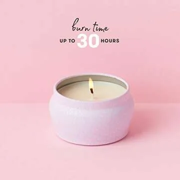 Capri Blue Scented Candle with Mini Tin Candle Holder - Luxury Aromatherapy Candle - 3 Oz - Volcano - Bubblegum Pink