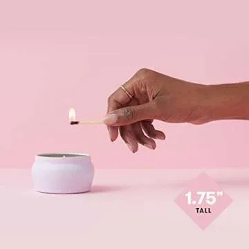 Capri Blue Scented Candle with Mini Tin Candle Holder - Luxury Aromatherapy Candle - 3 Oz - Volcano - Bubblegum Pink