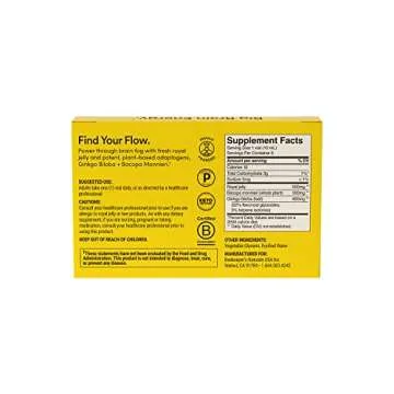 BEEKEEPER'S NATURALS B.LXR Brain Fuel - Memory, Focus and Clarity Liquid Formula, Supports Productivity Royal Jelly, Ginkgo Biloba, Bacopa Monnieri Keto Friendly, Gluten & Caffeine-Free, (6 ct)