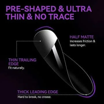 Gelike ec Medium Coffin Nail Tips: Soft Gel Tips Coffin Shaped Full Cover Gel X Nails Pre Etched - PMMA Resin Clear False Nails Strong Press on Nails 120PCS 12 Sizes, MEDIUM COFFIN