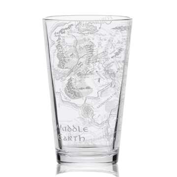 Middle Earth Engraved Pint Glass | Unique Tolkien Gift Idea