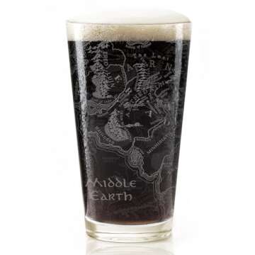Middle Earth Engraved Pint Glass | Unique Tolkien Gift Idea