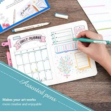 WRITECH Journaling Pens Set - 12 Colorful No Bleed Pens