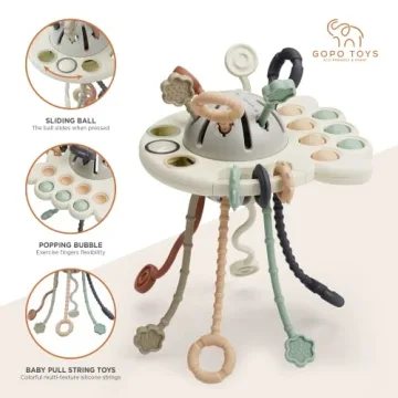 GOPO TOYS Montessori Pull String Toy for Toddlers