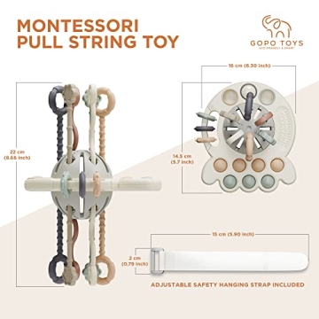 GOPO TOYS Montessori Pull String Toy for Toddlers
