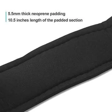 HYVAWO Ankle Straps Neoprene Padded Fitness Wrist Cuffs with D Ring High Strength Exercises Gym Pulley Strap for Cable Machines (Black 2 Pack)