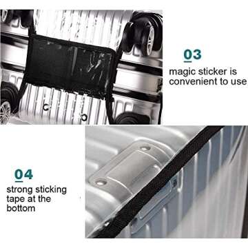 Feybaul 3 PCS PVC Luggage Protector Covers for TSA Approved 20/24/28 Inch Clear Suitcase Cover Protector Transparent Luggage Protective Cover Set