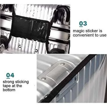 Feybaul 3 PCS PVC Luggage Protector Covers for TSA Approved 20/24/28 Inch Clear Suitcase Cover Protector Transparent Luggage Protective Cover Set
