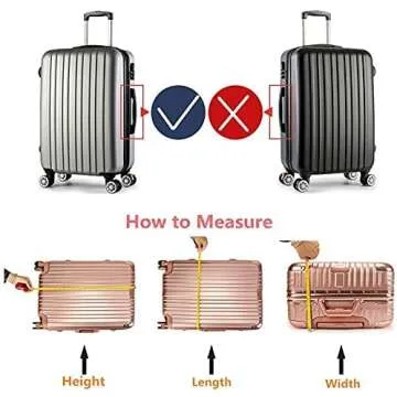 Feybaul 3 PCS PVC Luggage Protector Covers for TSA Approved 20/24/28 Inch Clear Suitcase Cover Protector Transparent Luggage Protective Cover Set
