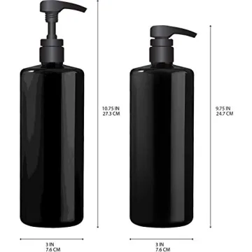 Stylish BPA-Free Black Pump Bottles for Bathing
