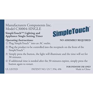 Safe & Easy 30 Minute Outlet Timer for Appliances