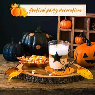 Crochet Pumpkins Coaster Handmade Knitted Drink Coaster Set Autumn Drink Cup Pad Mats Absorbent Bottle Mug Place Mats for Table Protection Fall Halloween Thanksgiving Themed Party Decoration (4 Pcs)