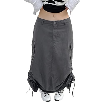 Women Long Cargo Skirts with Pockets for Stylish Comfort