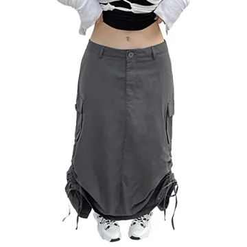 Women Long Cargo Skirts with Pockets for Stylish Comfort