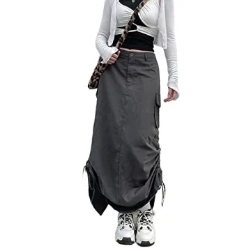 Women Long Cargo Skirts with Pockets for Stylish Comfort