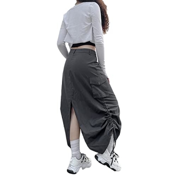 Women Long Cargo Skirts with Pockets for Stylish Comfort