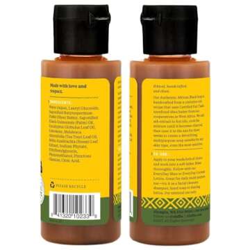 Alaffia African Black Soap 2-Pack for Face Body Hair