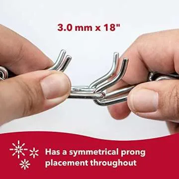 Herm SPRENGER Ultra-Plus Prong Dog Training Collar, 3.0 mm x 18" Neck Size, 3.0 mm x 22" Chain Length, Steel Chrome Plated Dog Prong Collar, Pinch Collar for Dogs, Dog Correction Collar