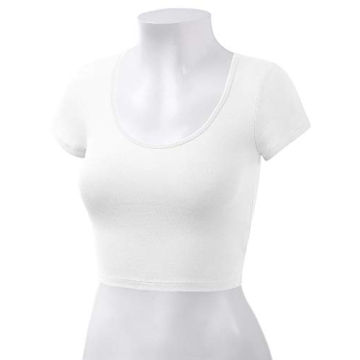 Stylish Women's Scoop Neck Crop Tops for Daily Wear