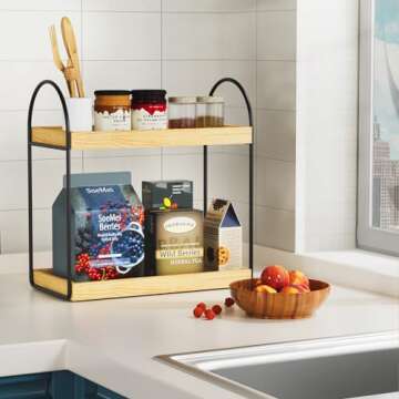 Xeapoms 2-Tier Bathroom Countertop Organizer for Efficient Storage