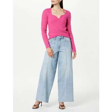 The Drop Women's Frida Relaxed Fit Jeans, Light Indigo, 30