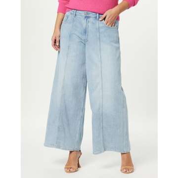 The Drop Women's Frida Relaxed Fit Jeans, Light Indigo, 30