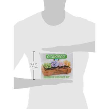 Crochet Kit for Beginners - 4Pcs Succulents for Adults, Crocheting Knitting Kit with Step-by-Step Video Tutorials