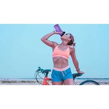 SENDESTAR Stainless Steel Water Bottle, Wide Mouth 32 oz Water Bottle with Straw Lid, Spout Lid, Double Wall Vacuum Insulated Leak Proof, Keeps Liquids Hot or Cold (Violet)