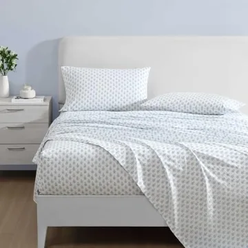 Laura Ashley Queen Percale Cotton Bedding Set - Breathing Comfort