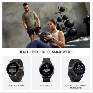 Garmin vívoactive 5, Health and Fitness GPS Smartwatch, AMOLED Display, Up to 11 Days of Battery (Renewed) (Black)