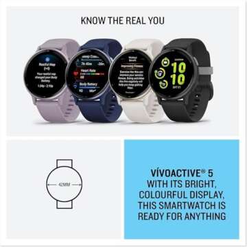Garmin vívoactive 5, Health and Fitness GPS Smartwatch, AMOLED Display, Up to 11 Days of Battery (Renewed) (Black)