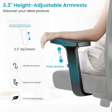 Ergonomic Brick Attic Office Chair with Lumbar Support