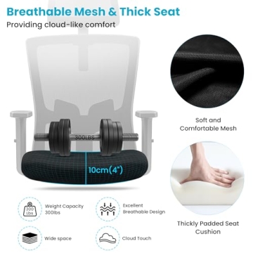 Ergonomic Brick Attic Office Chair with Lumbar Support