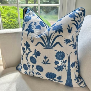 Bright Blue Williamsburg Pillow Cover - Grandmillennial Decor
