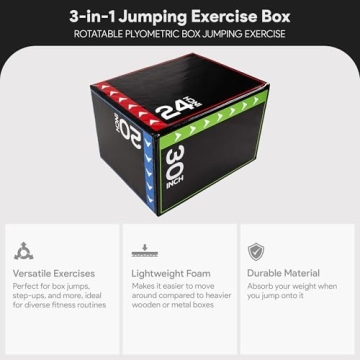 Plyometric Jump Box - Safe Adjustable Home Exercise Gear