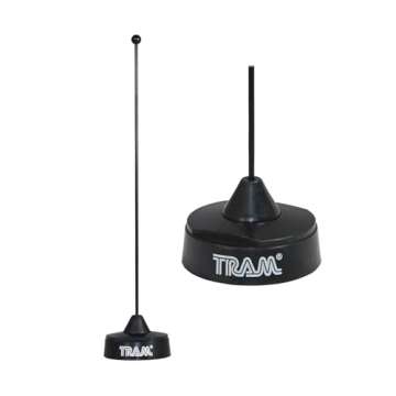 Tram 1126-B 200-Watt Pretuned 410 MHz to 490 MHz Black-Nut-Type Quarter-Wave Antenna with NMO Mounti...