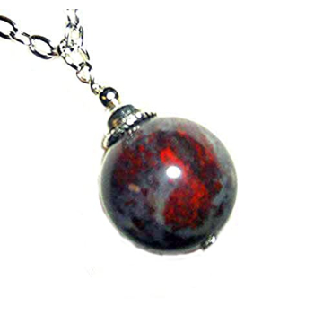 BLOODSTONE NECKLACE Unisex Pendant of Courage and Strength