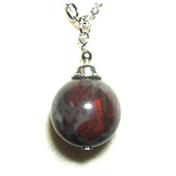 BLOODSTONE NECKLACE Unisex Pendant of Courage and Strength