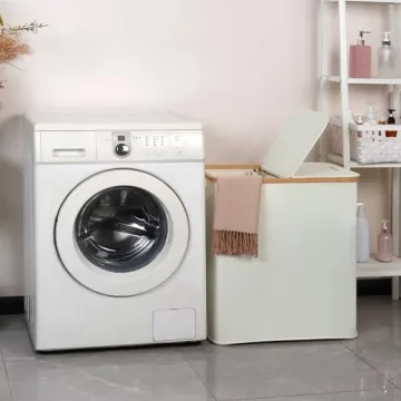 efluky Double Laundry Hamper with Lid & Removable Bags