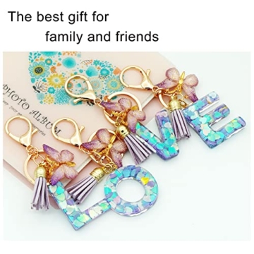 TTYY Initial Letter Keychains - Cute Designs for Girls