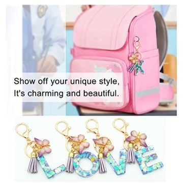 TTYY Initial Letter Keychains - Cute Designs for Girls
